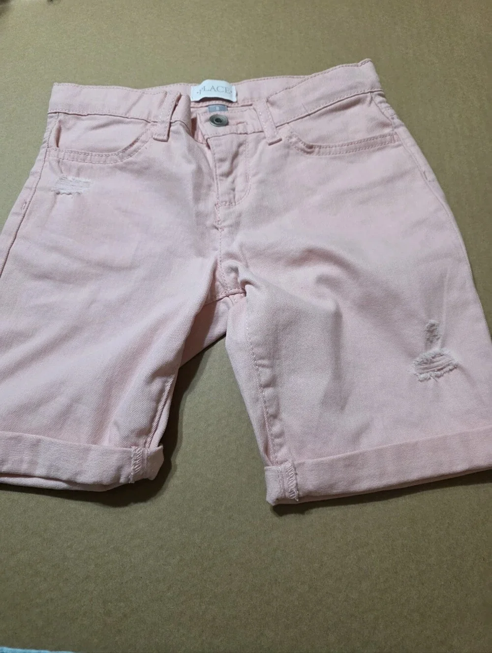 2 Pair Children's Place Pastel Pink & Aqua Girls'  Shorts